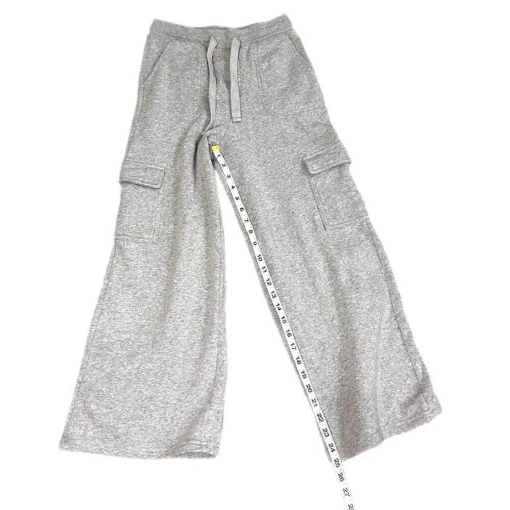 Originality Wide Leg Baggy Sweatpants Cargo Pockets Gray Girl's Size M - Picture 4 of 5